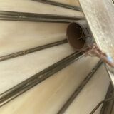 Pair of brass and glass wall lights