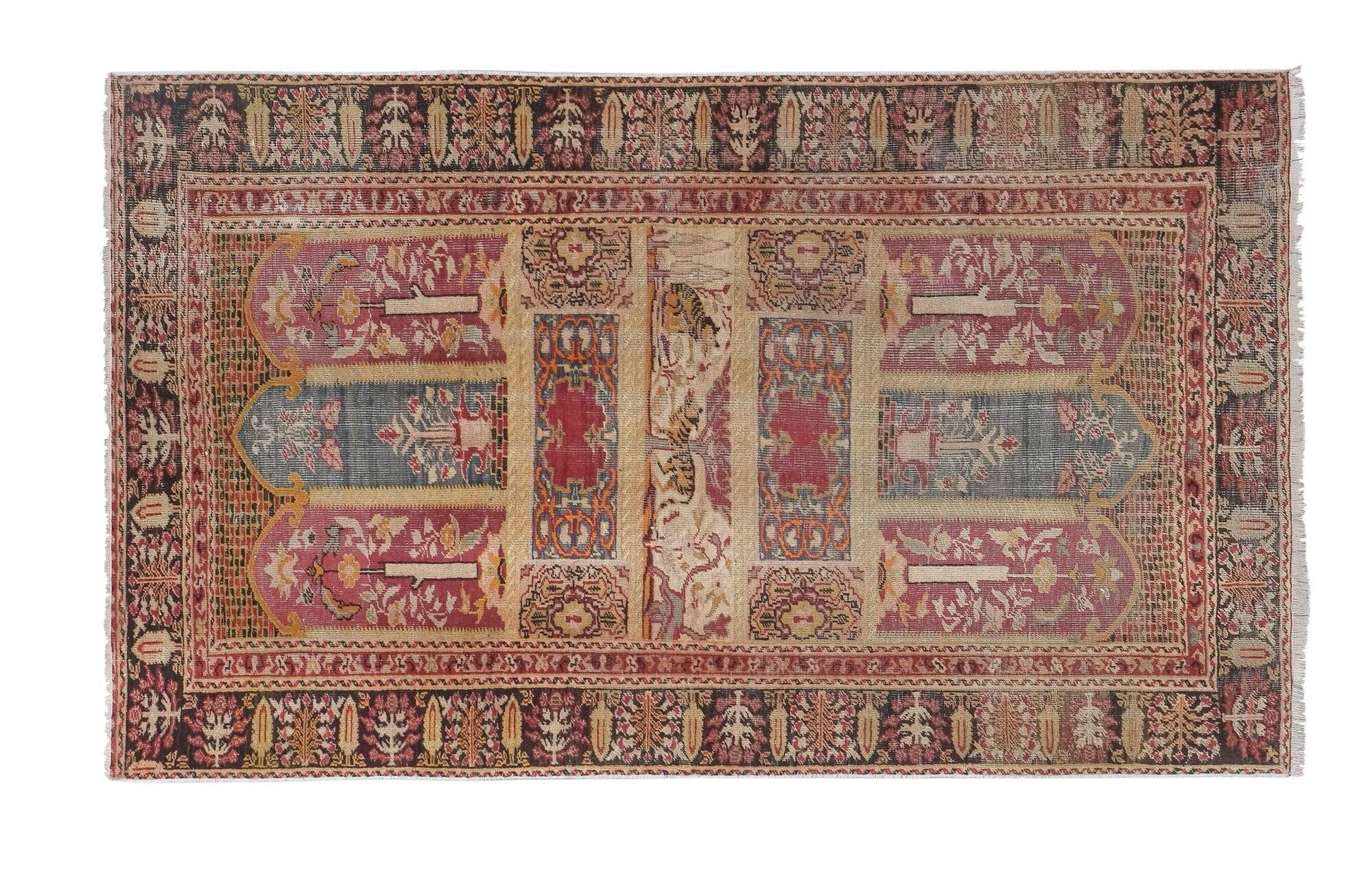 Vintage Turkish handmade rug 115x182 cm