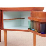 Scandinavian desk boomerang in teak by Arne Hovmand Olsen