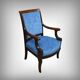 Paire de fauteuils en acajou, époque Restauration – début XIXe