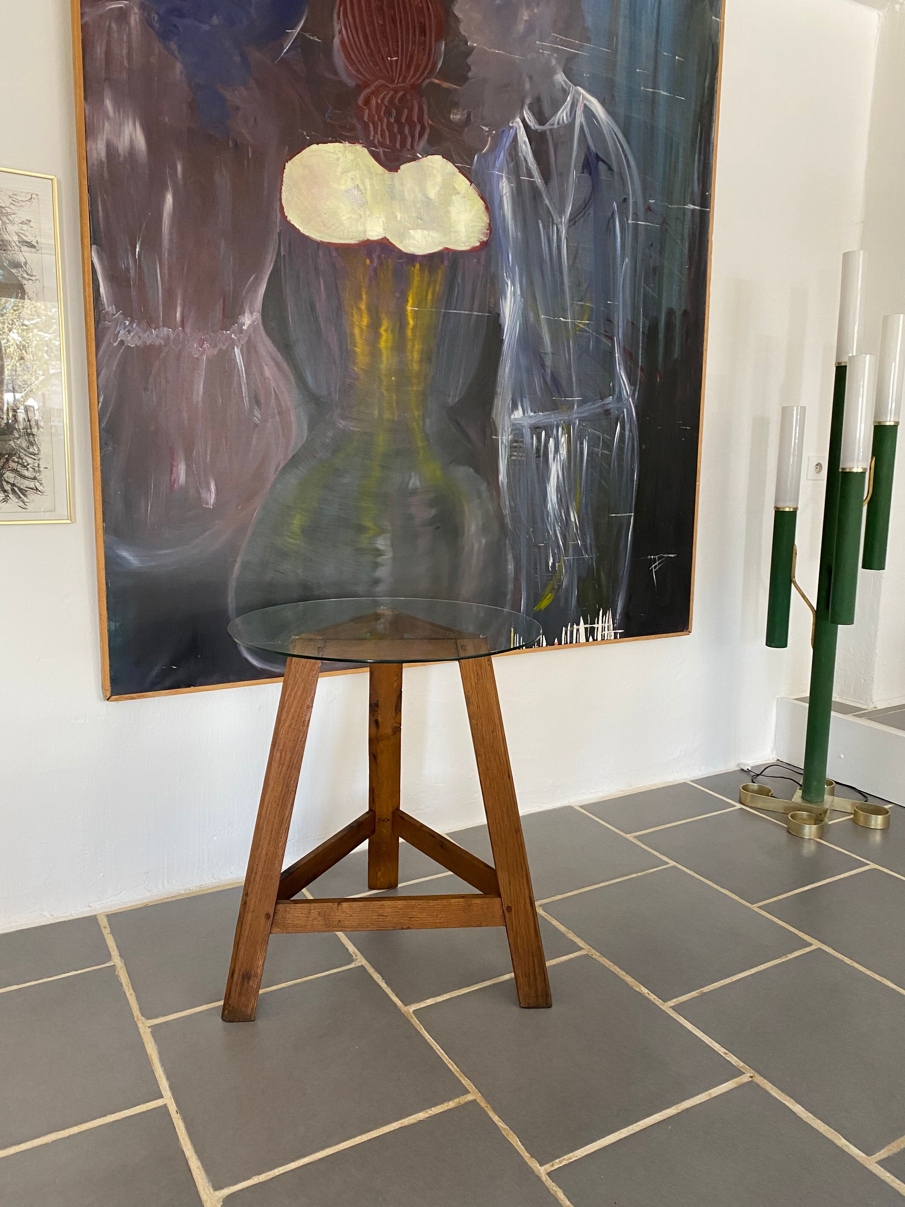 Vintage tripod wood table