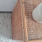 Pair of rattan bedside tables circa the 1970s.