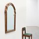 Arched gold-leaf mirror with marbled glass border by Deknudt, Belgium, 20th