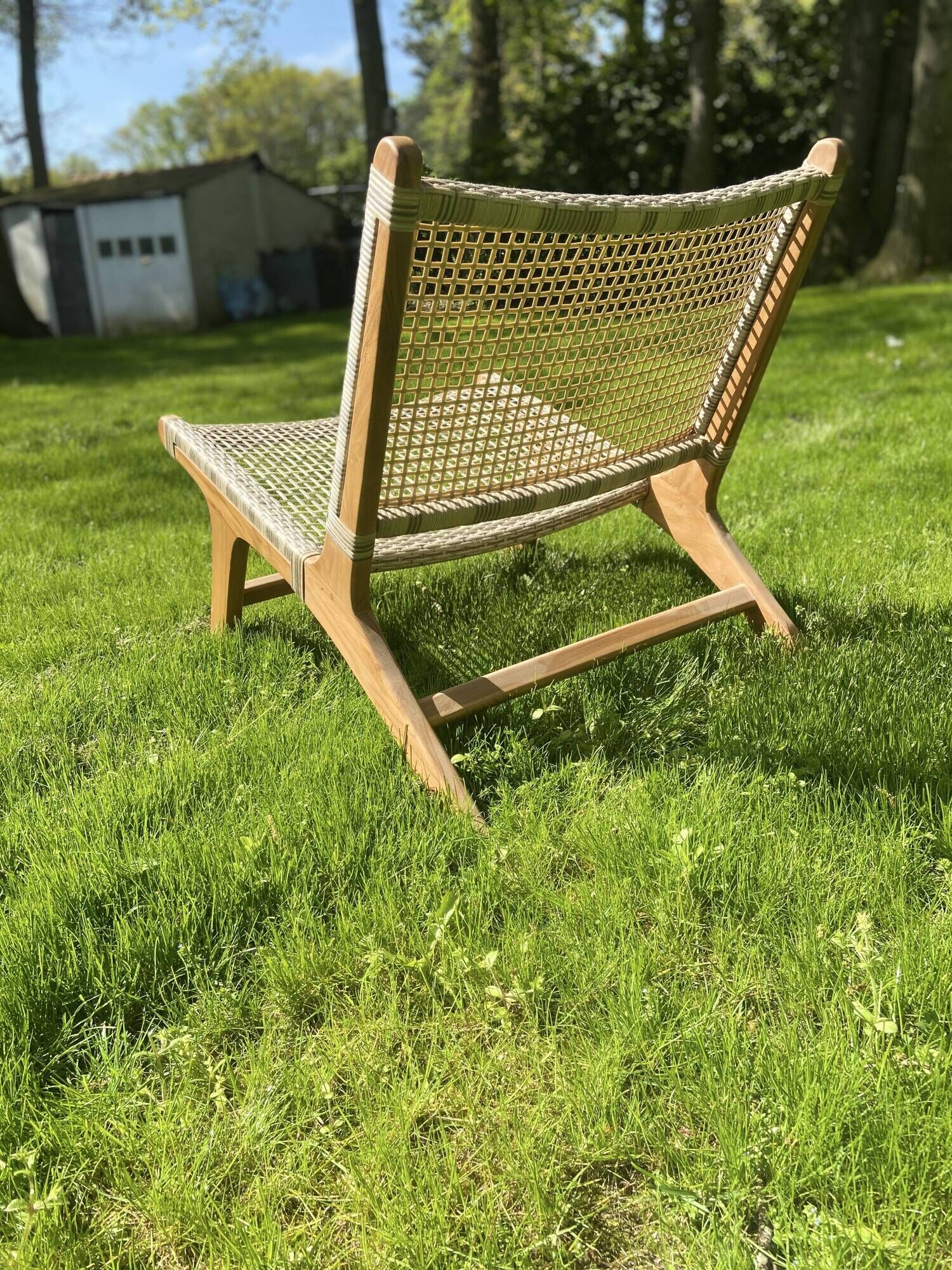 Chair / garden armchair / single-seater in retro rattan
