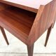 Vintage teak bedside tables (H53cm) – minimalist design and open niche.