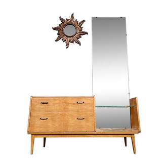 Vintage dressing table, in birch, dressing table / entrance furniture