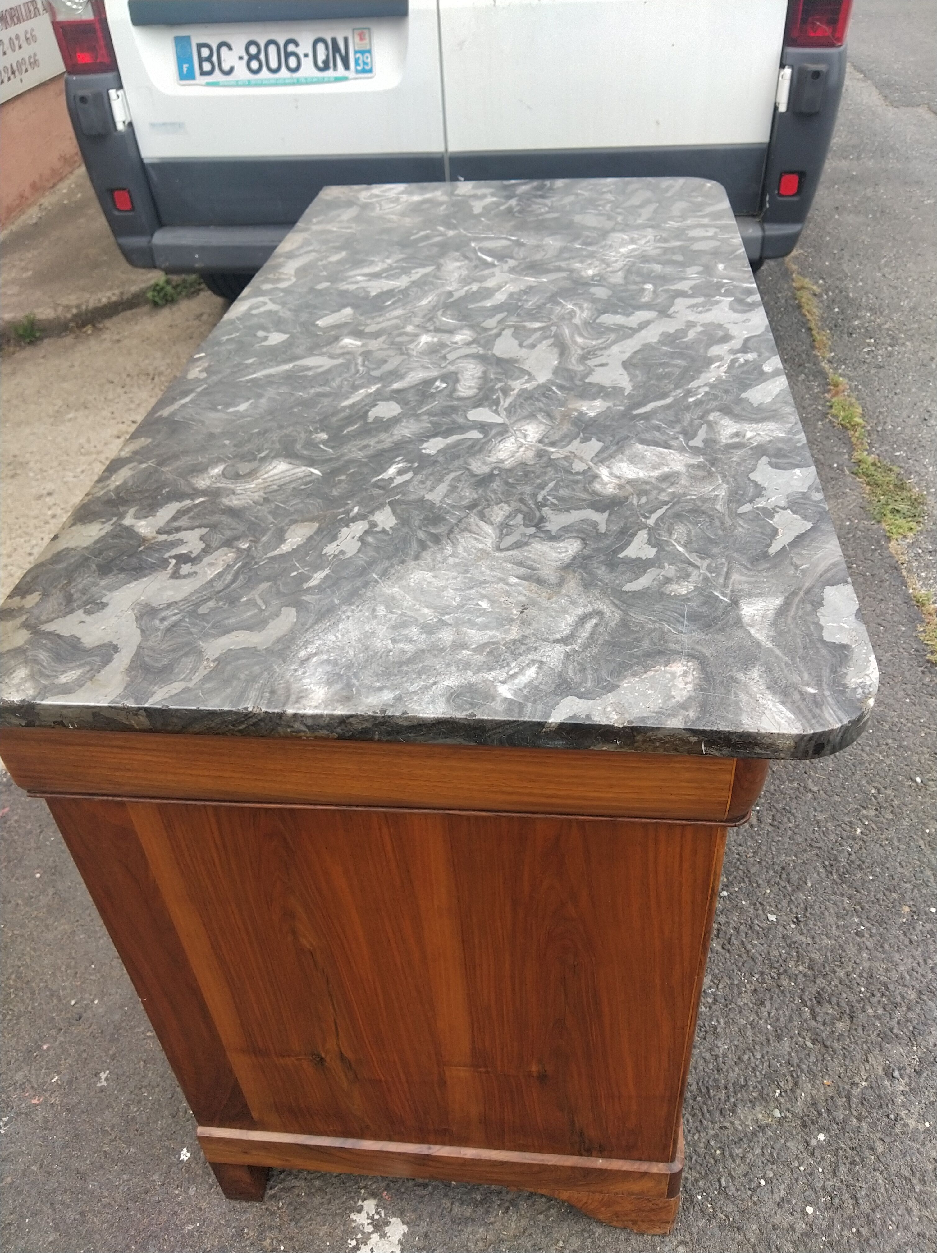 Medieval dresser Louis-Philippe in walnut