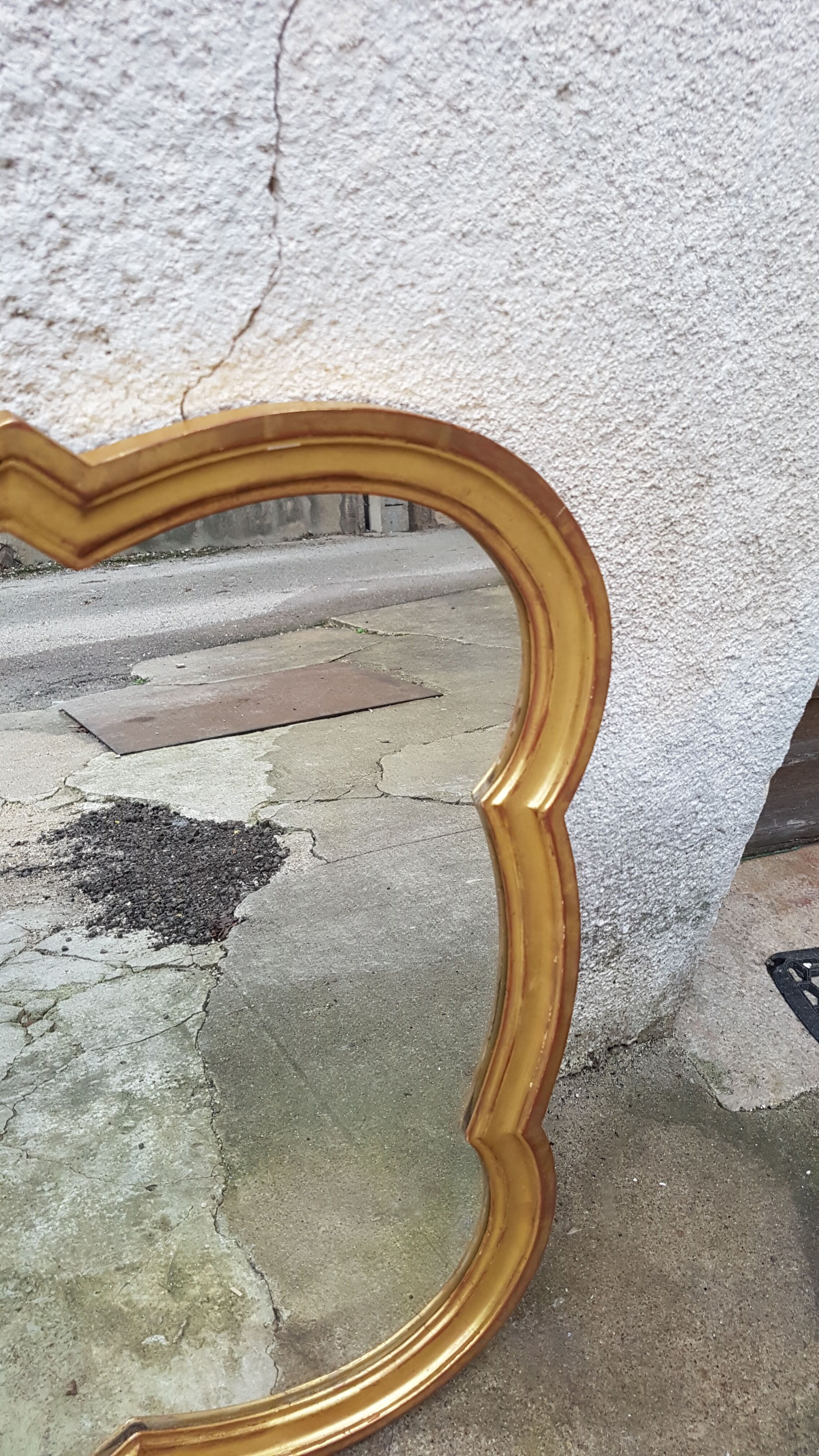 Mirror wooden gold twentieth 81x58cm