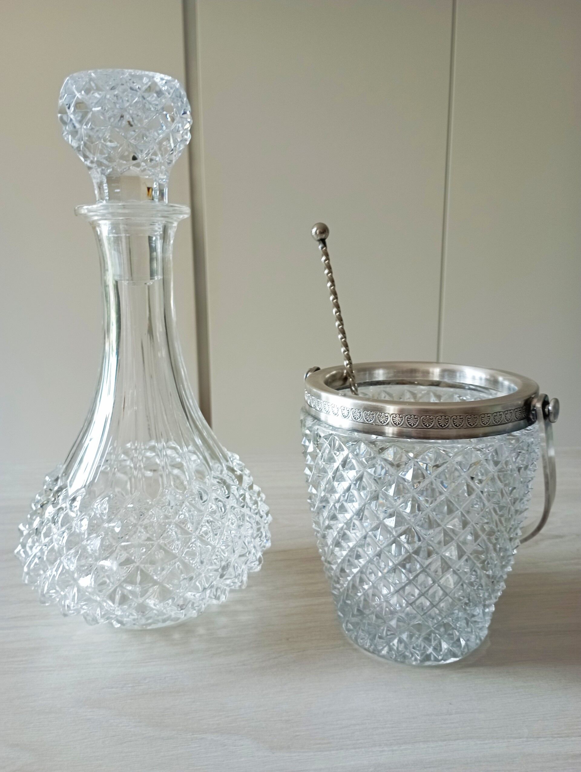 Carafe and ice bucket from the 60s