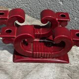 Paire de Bougeoirs Art-Deco Céramique signée B. Letalle L 29 / H 13 cm