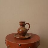 Soliflore candle holder in vintage stoneware ceramic handmade pottery Scandinavian country spirit