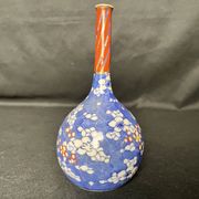 Asia, narrow neck ceramic vase, 20th century signature