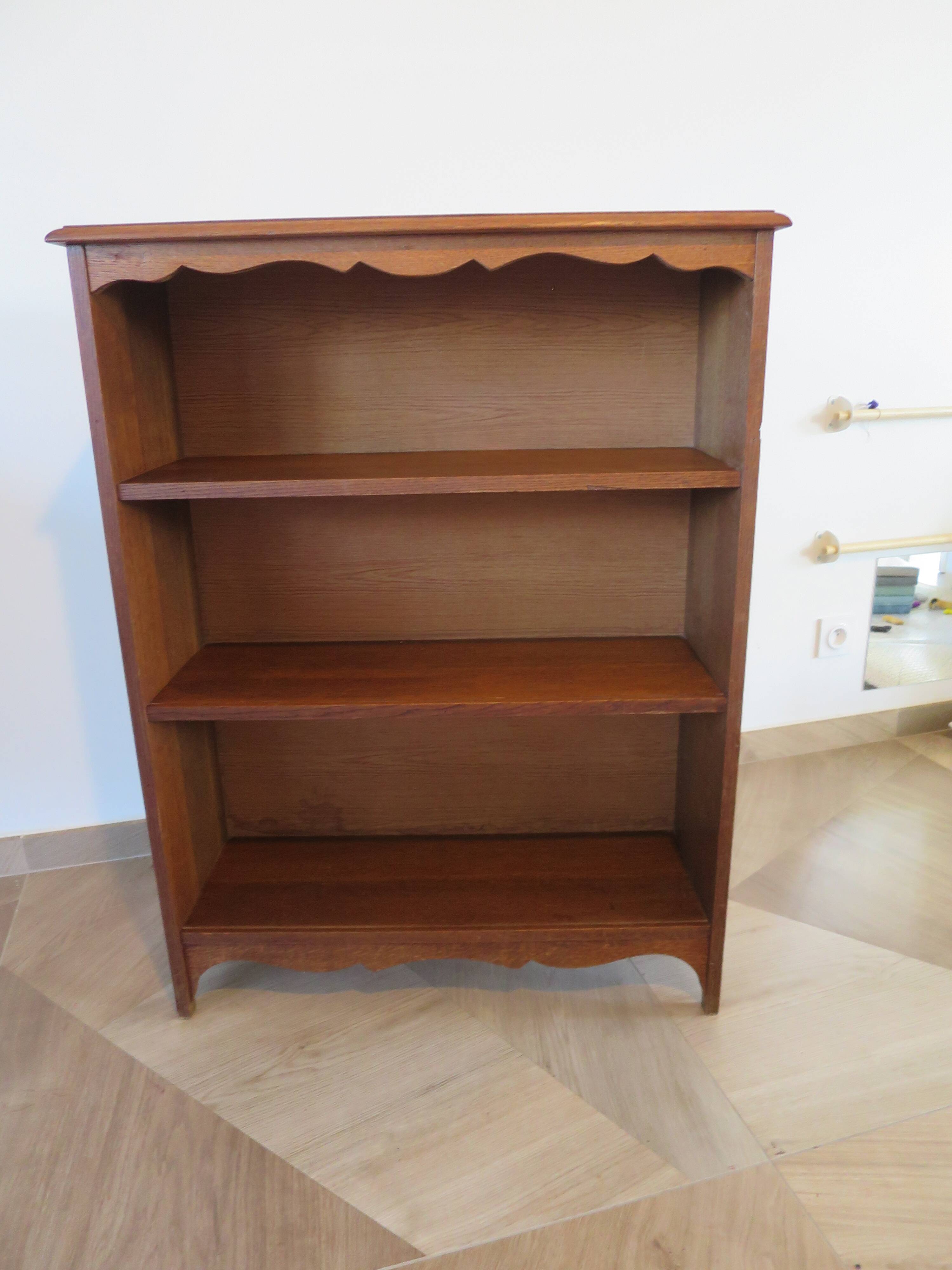 Set of 2 bibus 3 levels - oak color - bookcase shelves