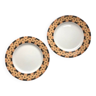 2 Plates 19.5 cm Legno Taitu Milano Vintage