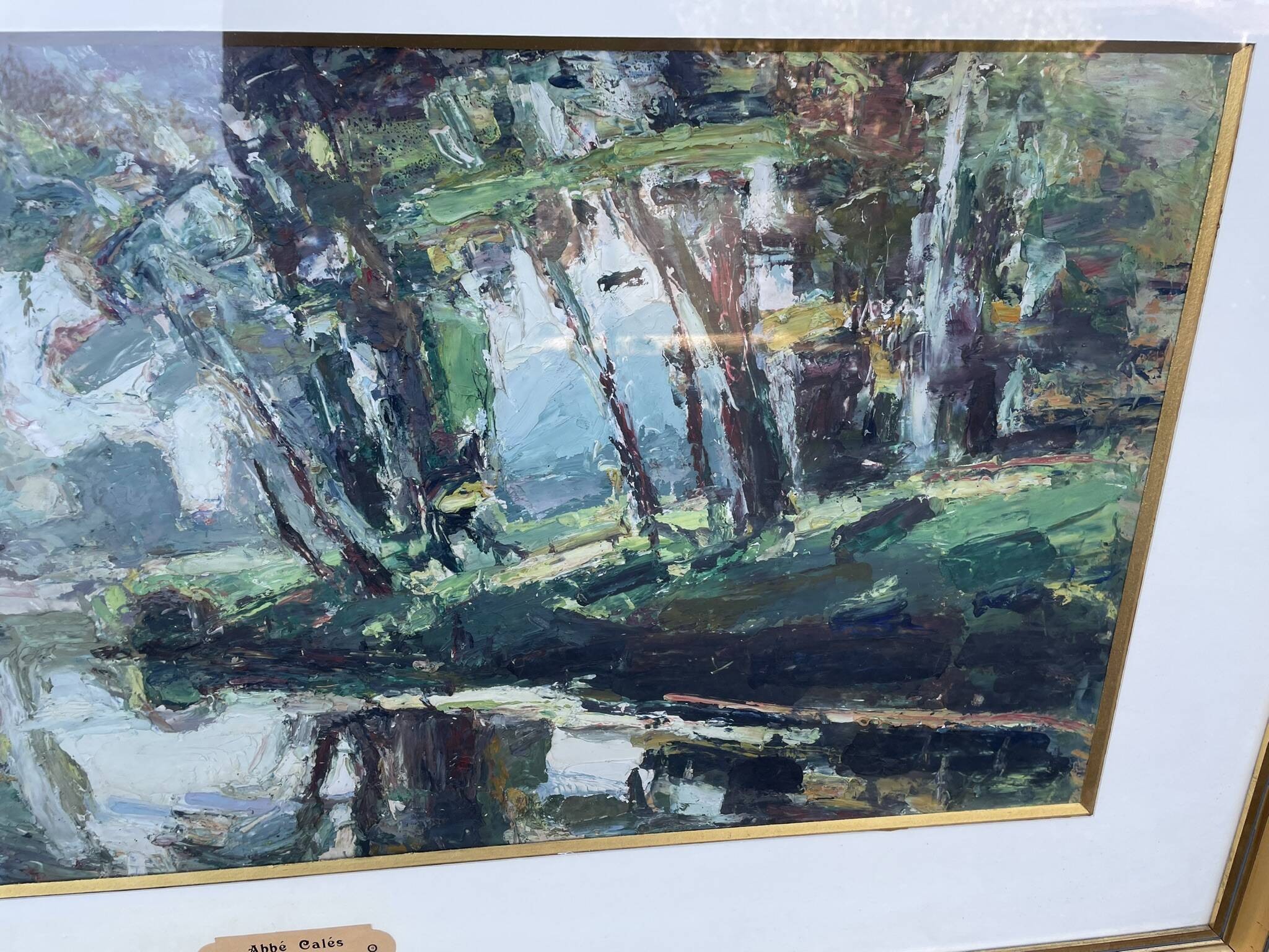 Painting by Abbé Calès, signed and framed.