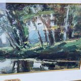 Painting by Abbé Calès, signed and framed.