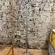 Free-standing coat rack in metal and wood 1980 1990