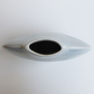 Vase lenticulaire Porcelaine de Virebent 1970's-80's