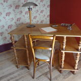 Light wood desk