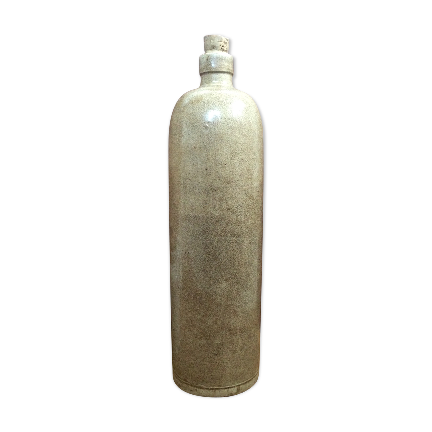 Enamelled stoneware bottle