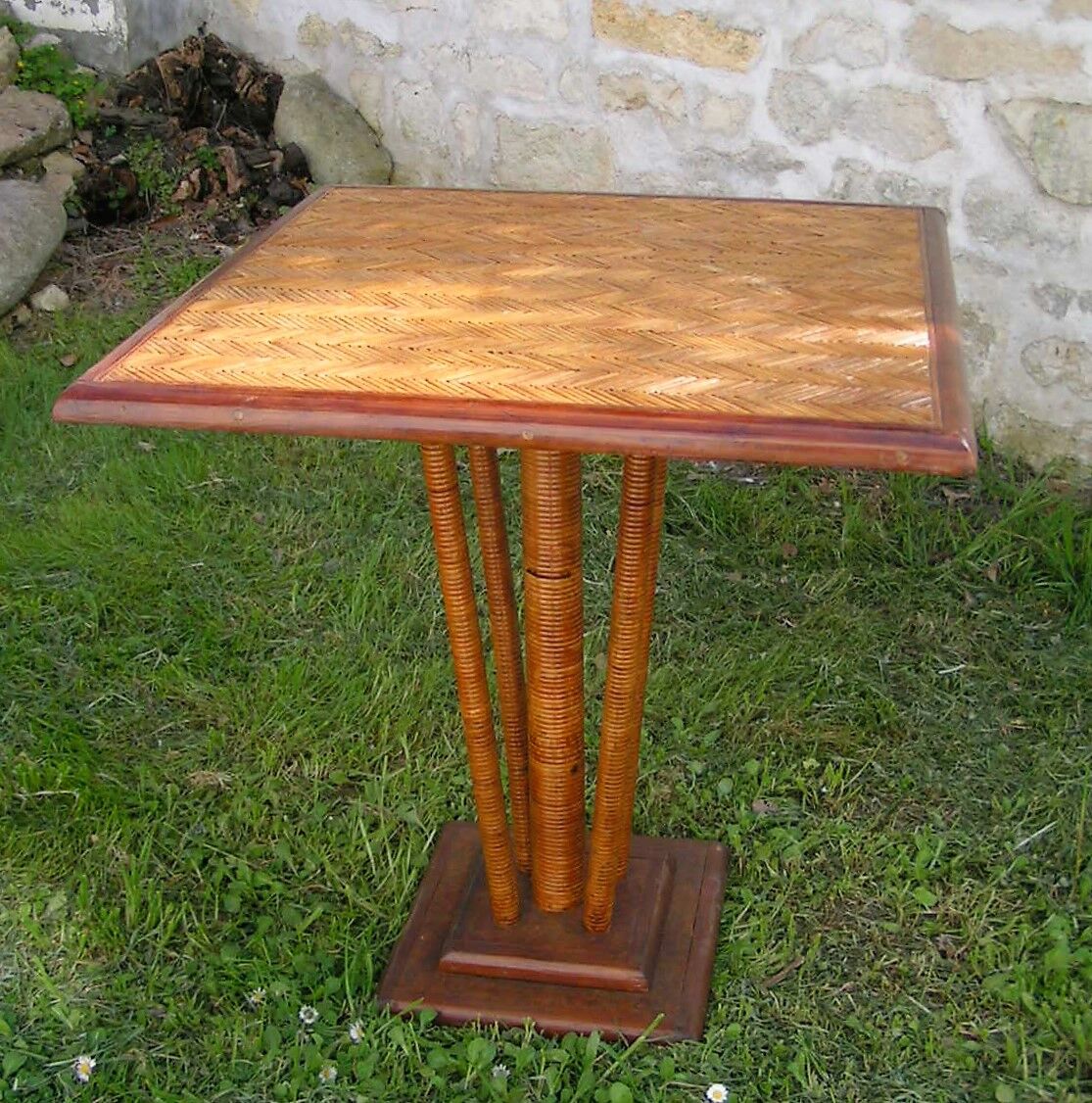 Rattan bistro table