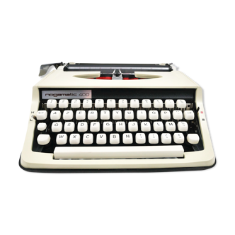 Machine à écrire Nogamatic 400 beige et noire