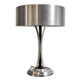 Lampada da tavolo orientabile in nichel di Oscar Torlasco, Anni '60