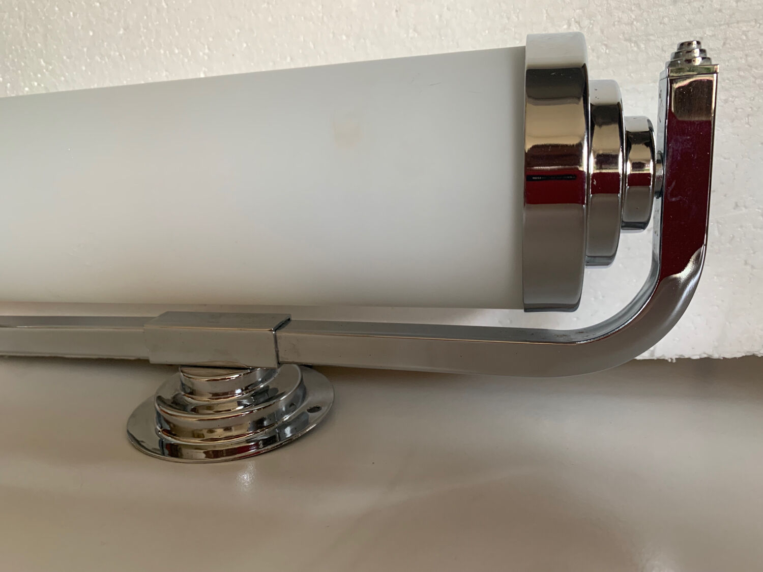 Vintage art deco wall lamp, tube style, horizontal or vertical