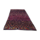 Berber carpet beni ourain wool with purple background patterns diamonds, circa 1950 177x284 cm