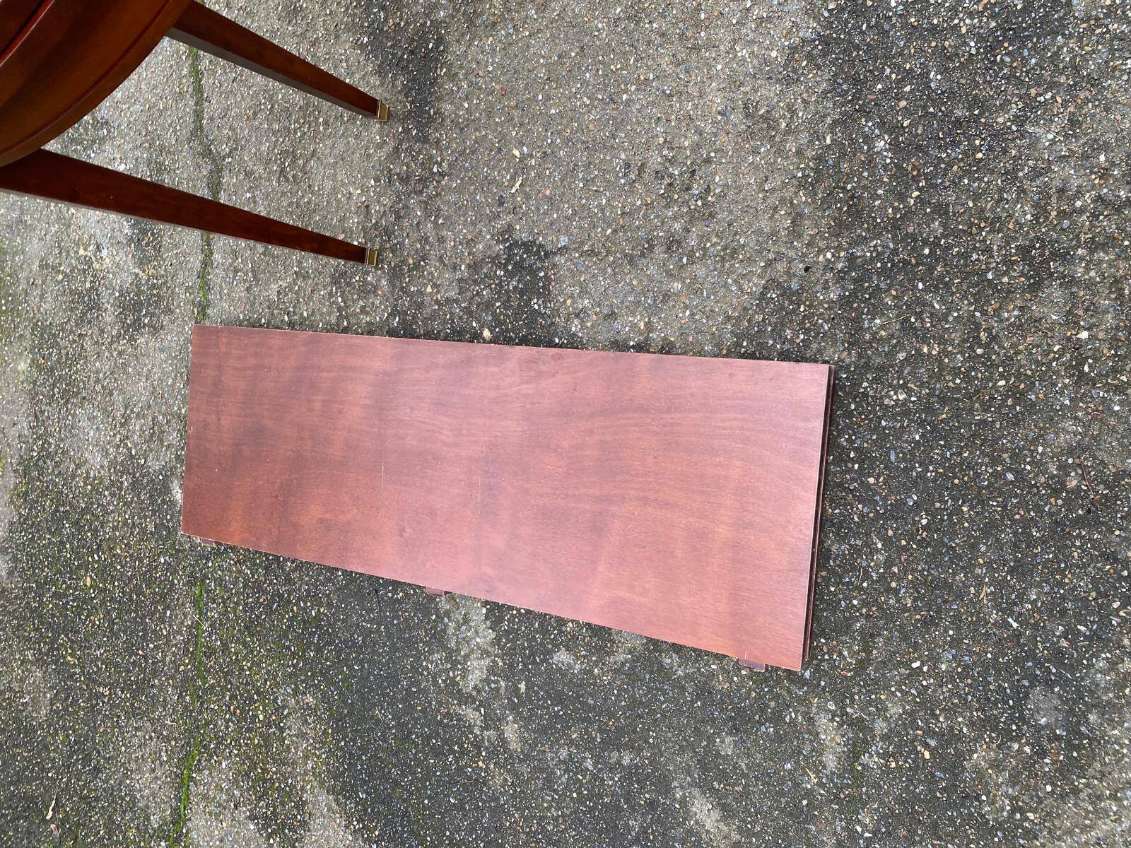 19th-century wooden extendable console table with 3 extensions.