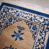 Tapis ancien chinois peking fait main 94cm x 161cm 1940s