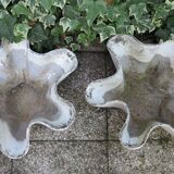 pair of handkerchief-shaped basins in eternit fiber cement