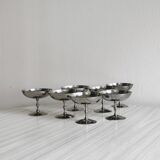 6 coupelles sur pied en inox style Letang Remy