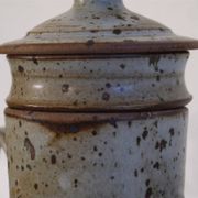 Teapot or stoneware coffee pot by Gustave Tiffoche.