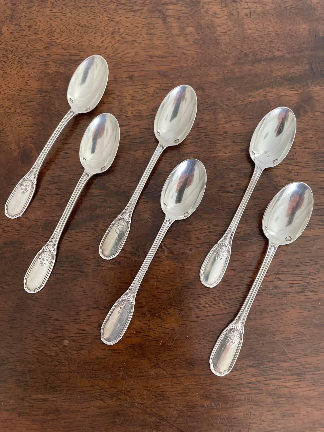 6 Laparra solid silver mocha spoons