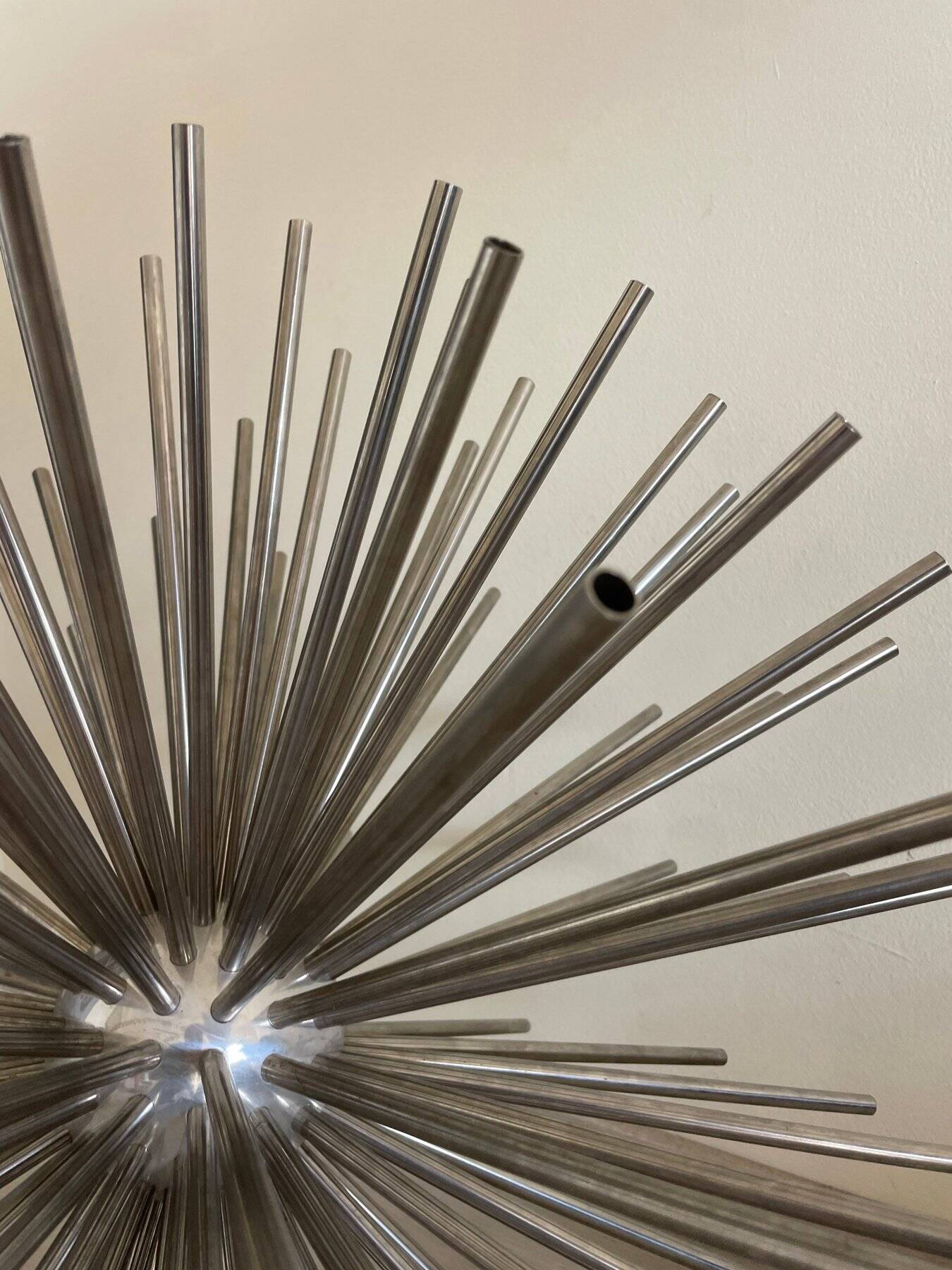 Monumental sculpture Curtis Jere "Asteroid", steel tubes, USA 1970