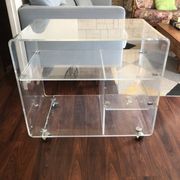 Designer TV unit David Lange vintage Plexiglas