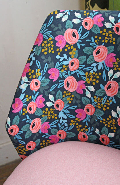 Fully retaped 1950s cocktail chair