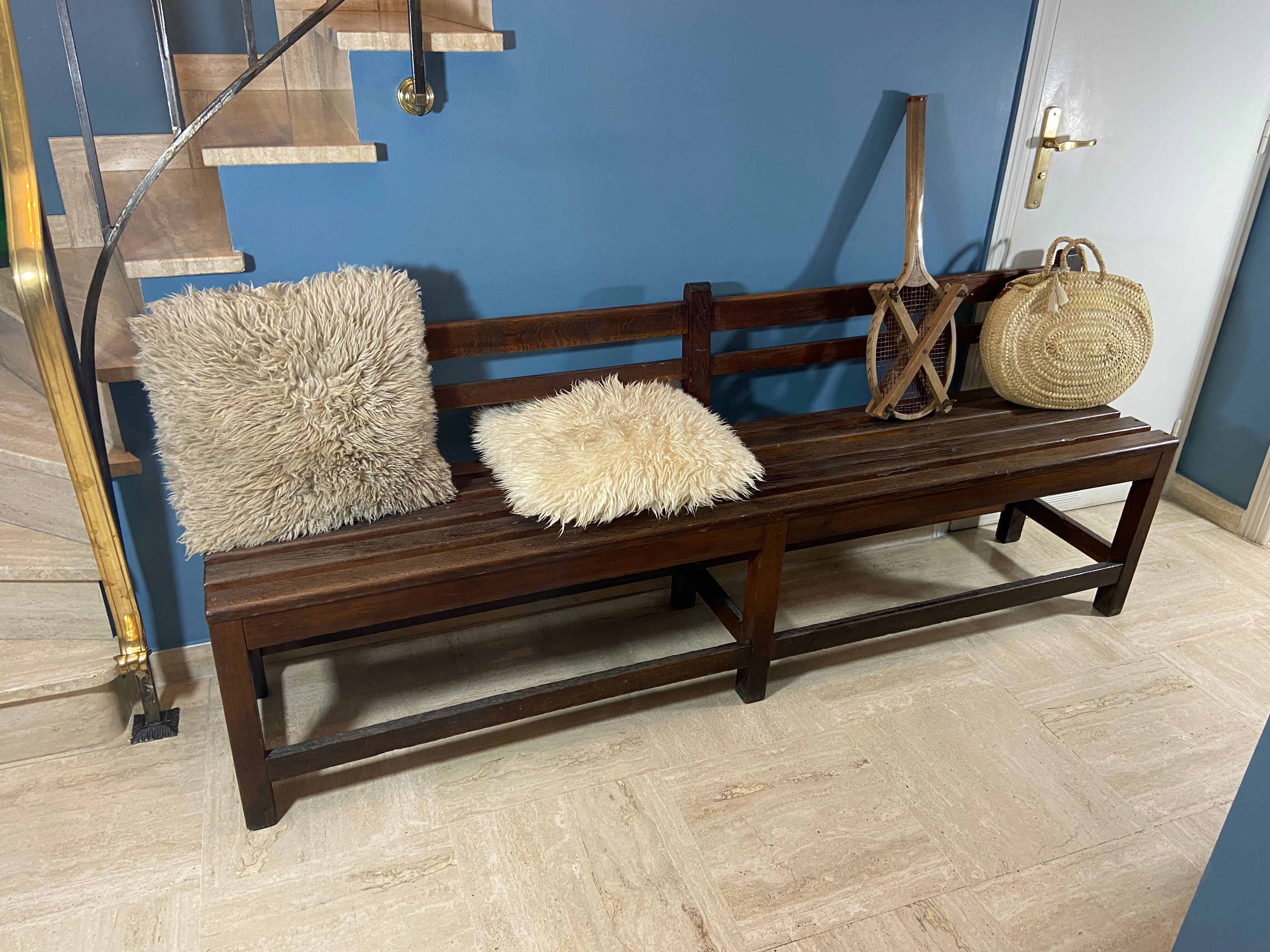 Vintage oak church pew 1940 /1950