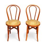 2 bentwood bistro chairs, circa 1900, by Cambier Frères