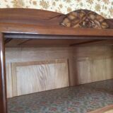 3-door walnut cabinet