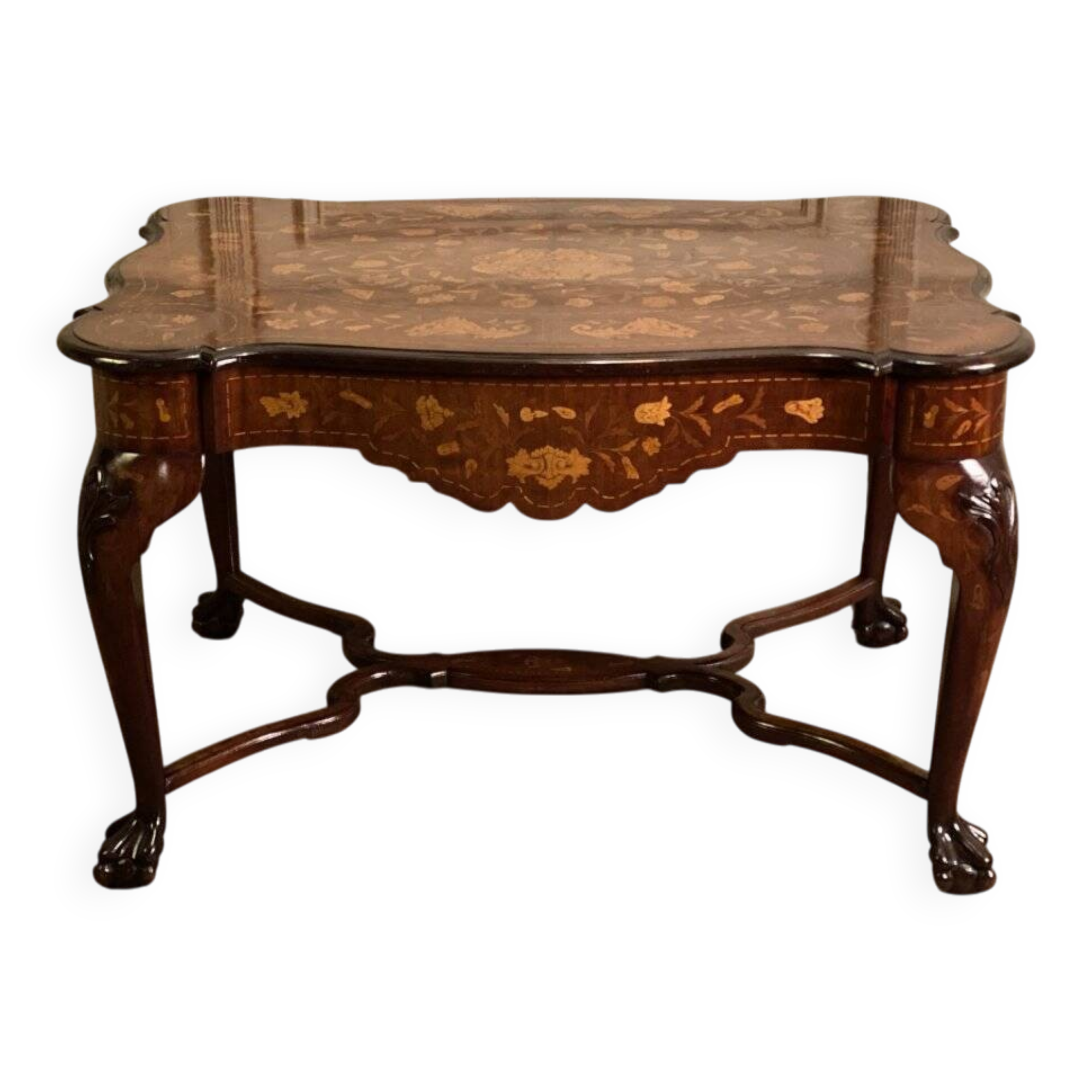Dutch marquetry table, 19th century