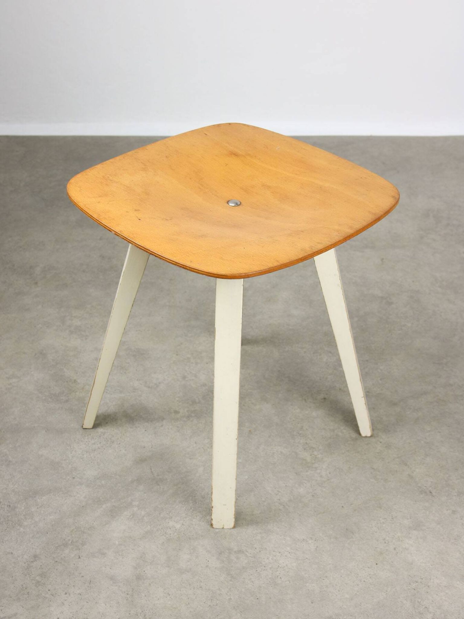 Tabouret en contreplaqué vintage à croisillons par Niko Kralj, 1954