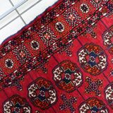 Tapis Vintage Tekke Turkmène Fait Main en Laine – Années 1960 – 126 x 188
