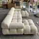 Modular XXL sofa for 5/6 people – Cloud Design – Cream Bouclé + Pouf