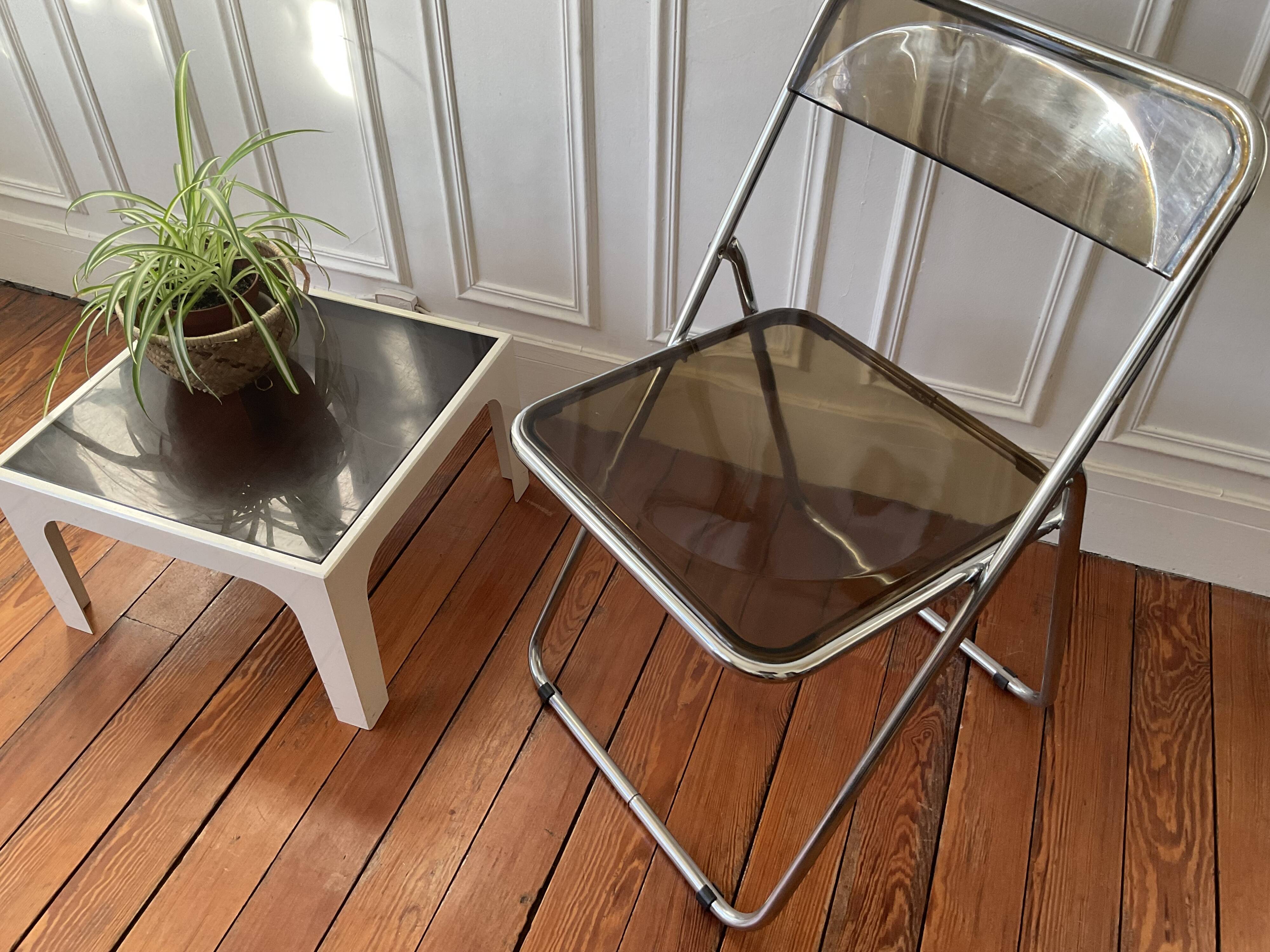 Plexiglass folding chair
