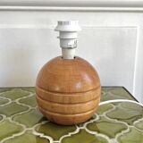 Lampe boule en bois vintage