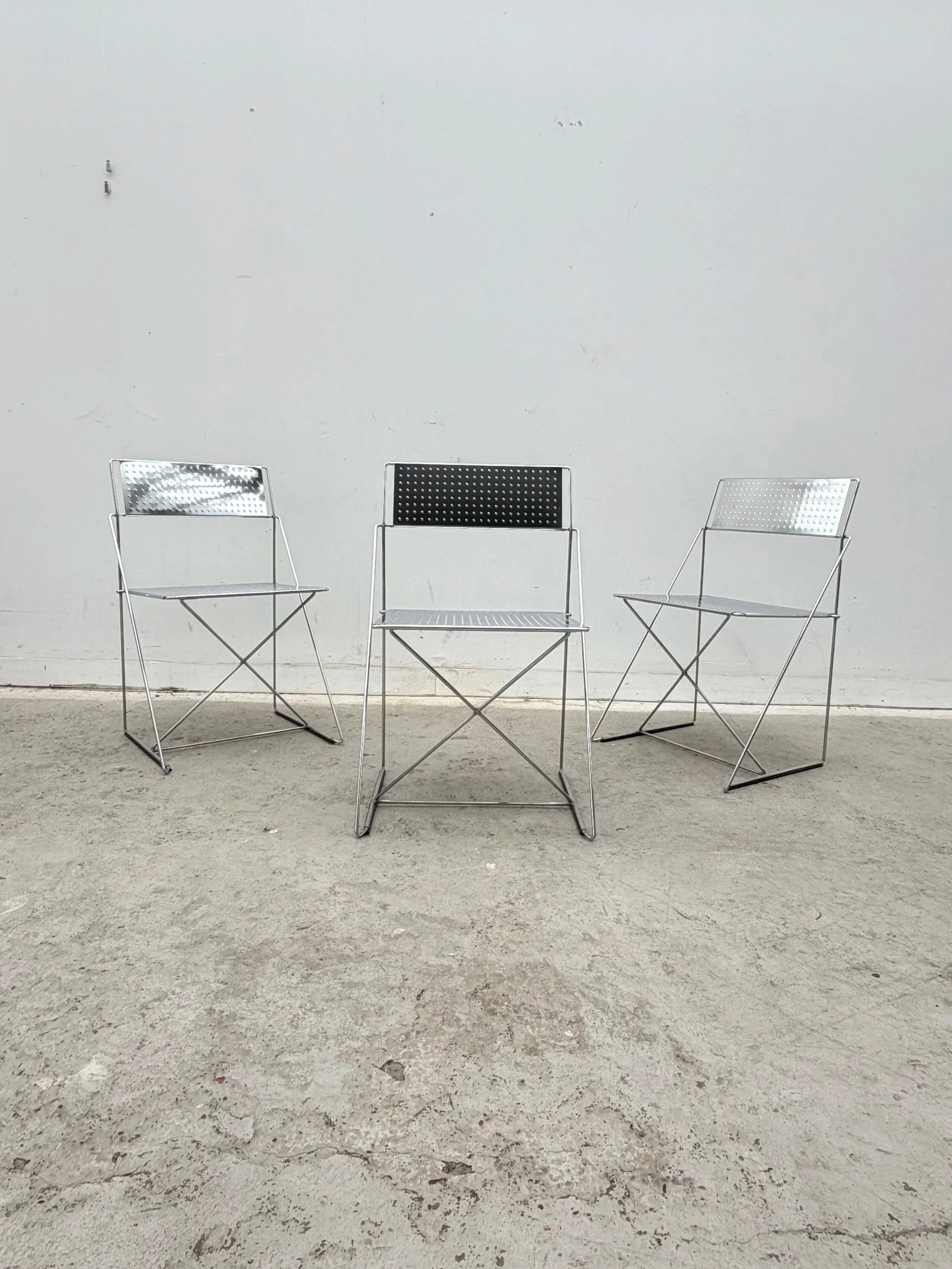 Nuova X Line chair for Magis in chrome, Italy 1980