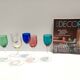 Set of Six Colorful Murano Blown Glass Wine Glasses, Italy 1980s