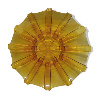 Amber glass dish